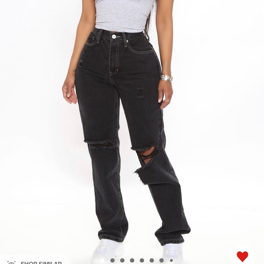 Black Straight Leg Jeans
